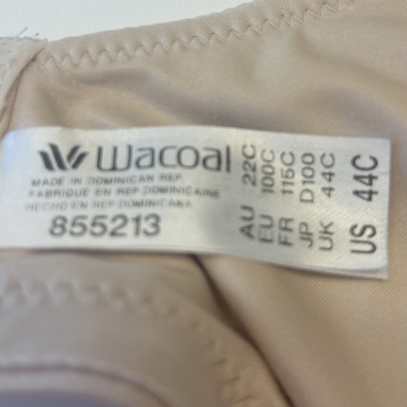 Wacoal 855213 Perfect Primer Full Figure Underwire Bra Plus Size 44C Nude Cream - Picture 9 of 9